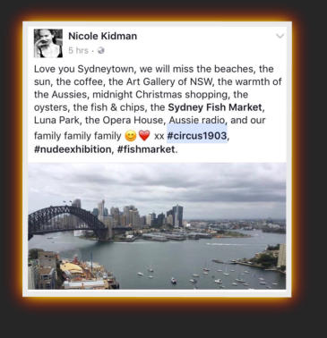 The wonderful actress Nicole Kidman came to our show at the Sydney Opera House with her family. It seems they liked it!