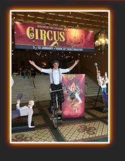 FLORIAN BLMMEL - THE CYCLING CYCLONE at CIRCUS 1903 - THE GOLDEN AGE OF CIRCUS performing in Melbourne, Australia, at the famous REGENT THEATER