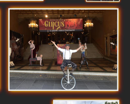  FLORIAN BLMMEL - THE CYCLING CYCLONE at CIRCUS 1903 - THE GOLDEN AGE OF CIRCUS performing in Melbourne, Australia, at the famous REGENT THEATER